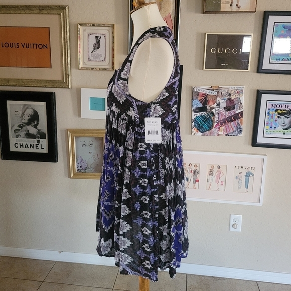 Free People Take Me to Thailand Ikat Geometric Tunic Mini Dress - Picture 4 of 8